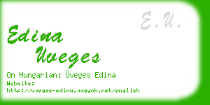 edina uveges business card